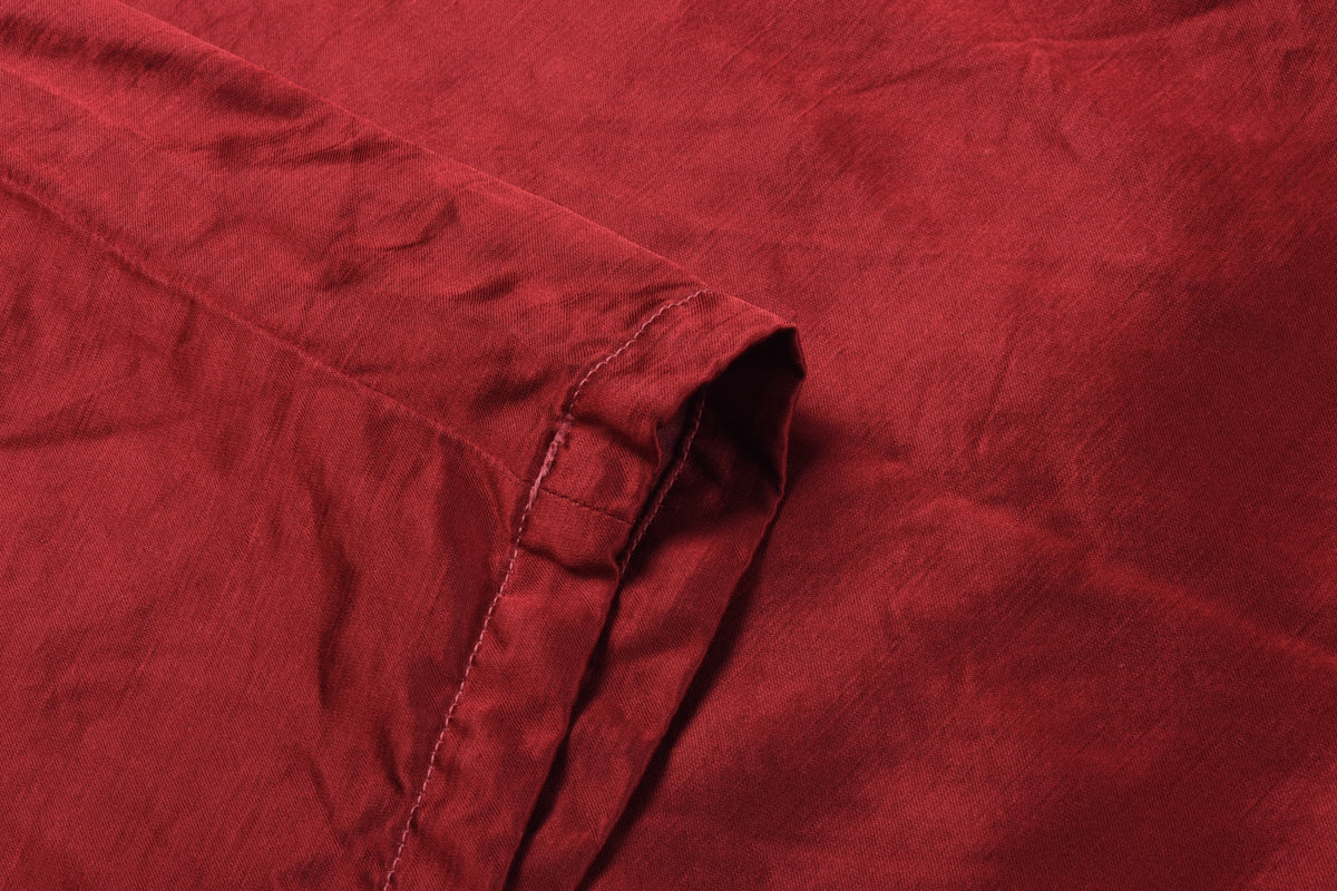 TS(S) GARMENT DYED SATIN CLOTH DRAWSTRING PANTS - RED