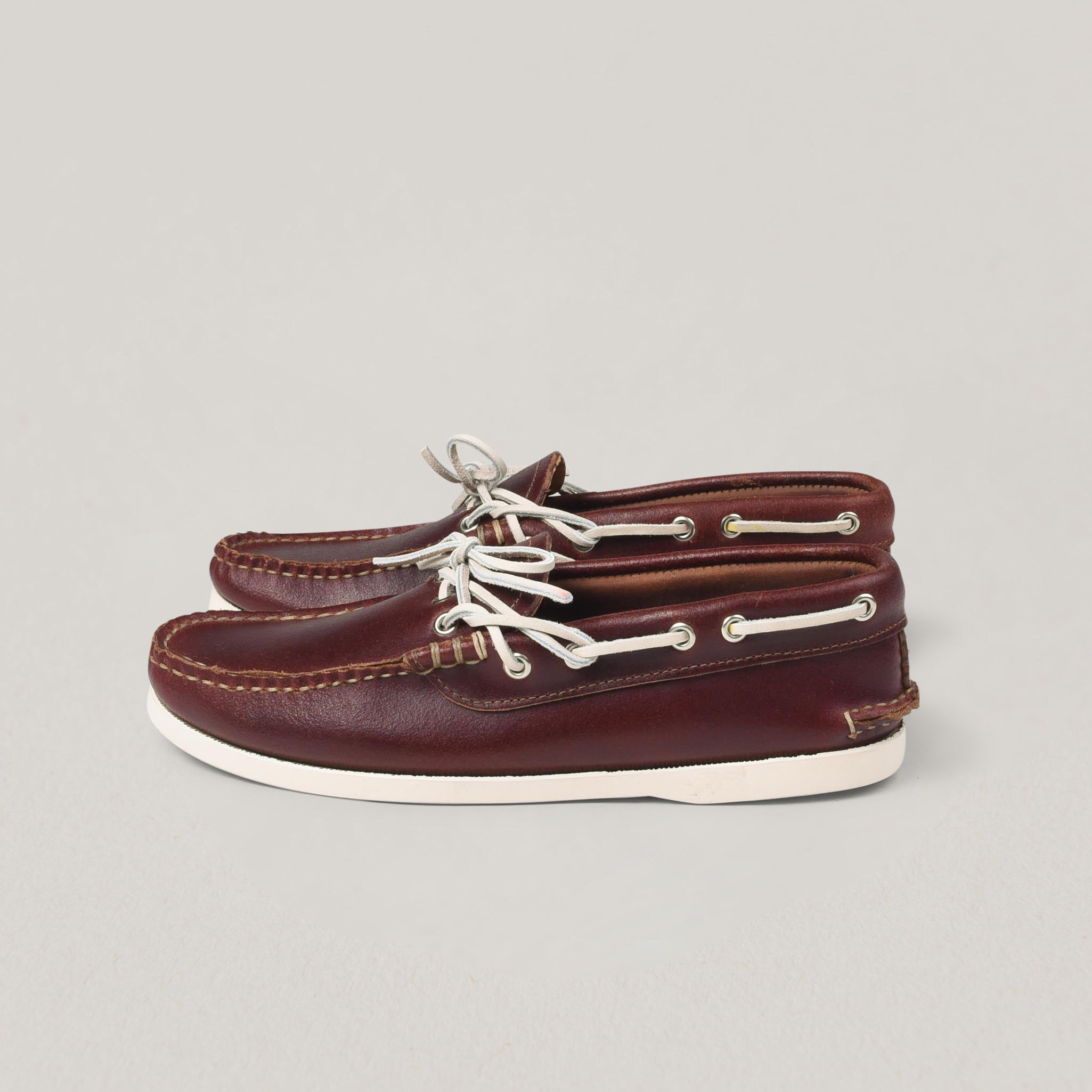 USED YUKETEN BOAT SHOE - COGNAC