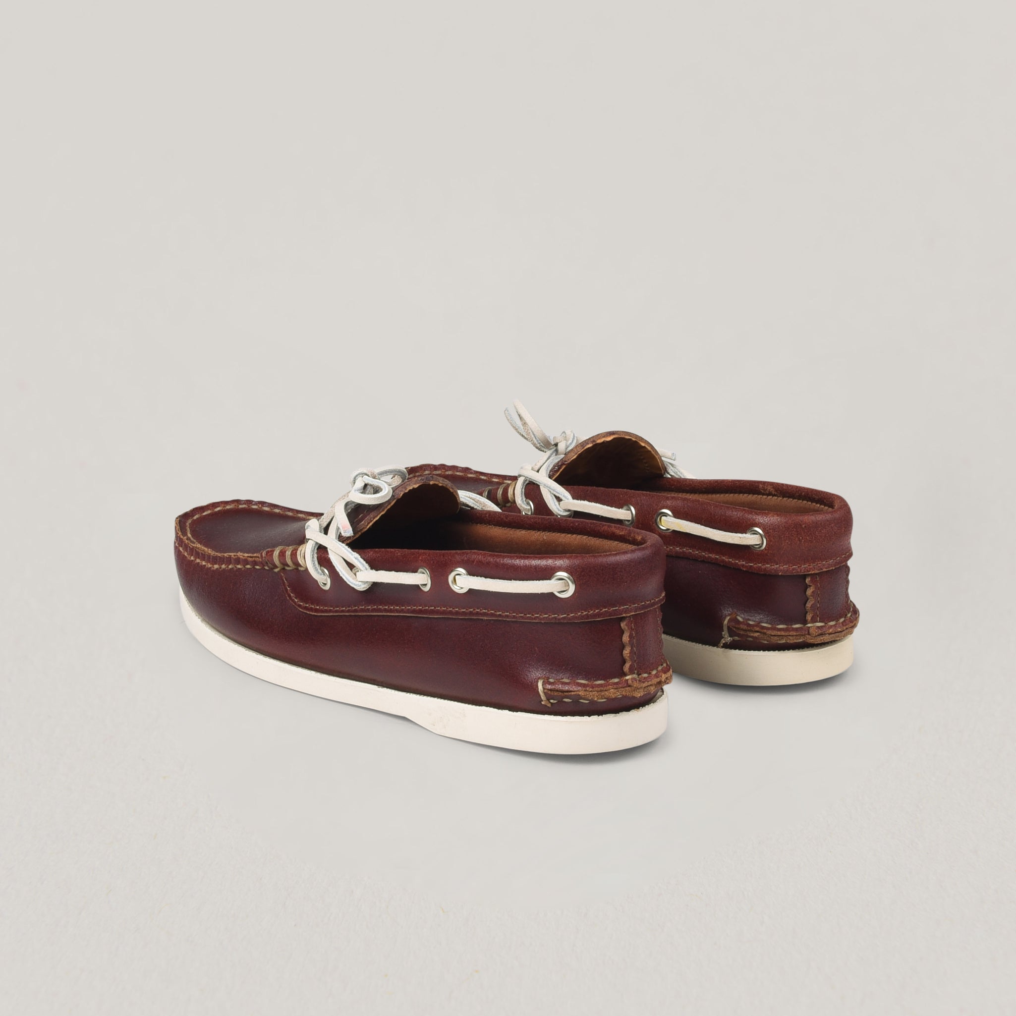 USED YUKETEN BOAT SHOE - COGNAC