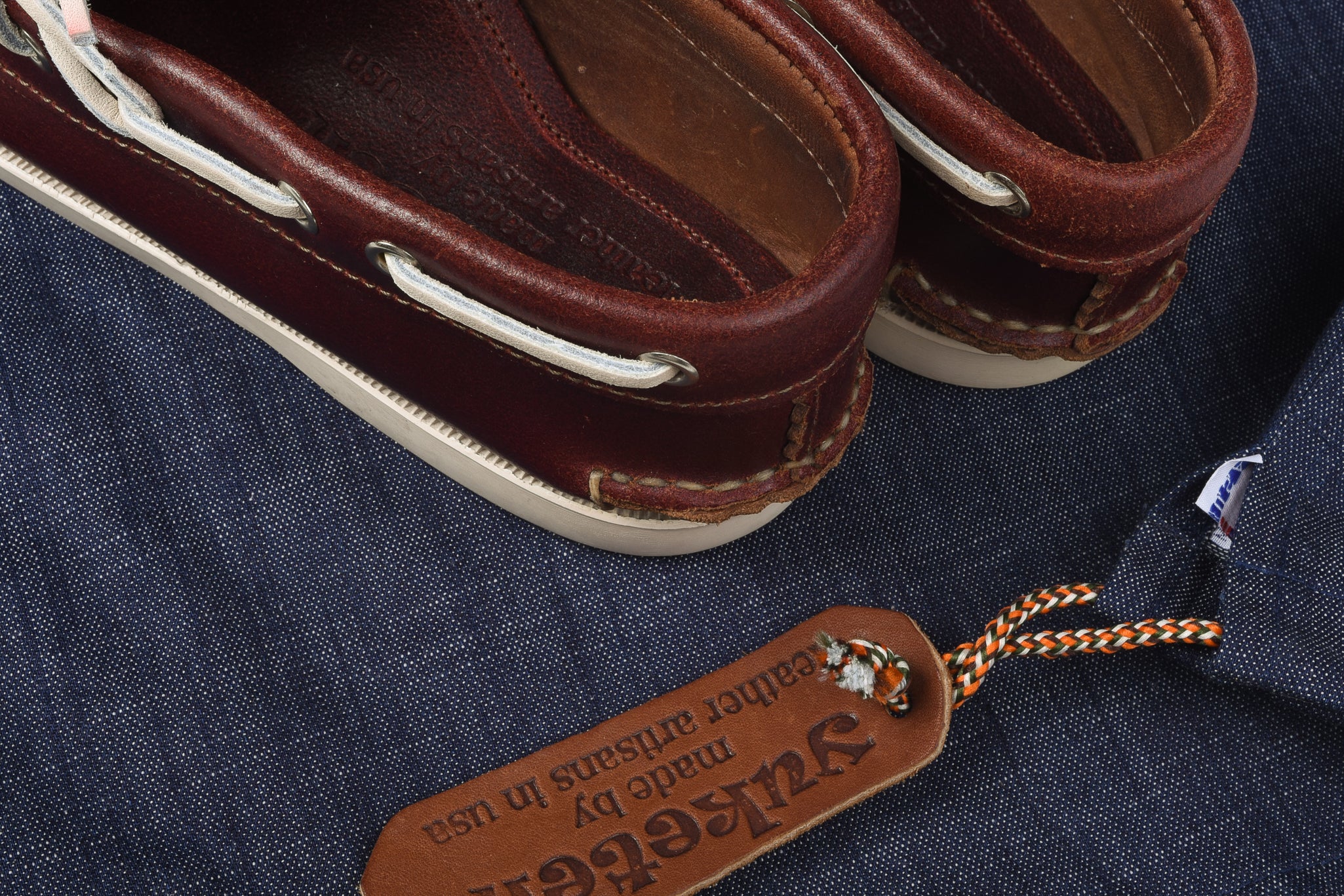 USED YUKETEN BOAT SHOE - COGNAC