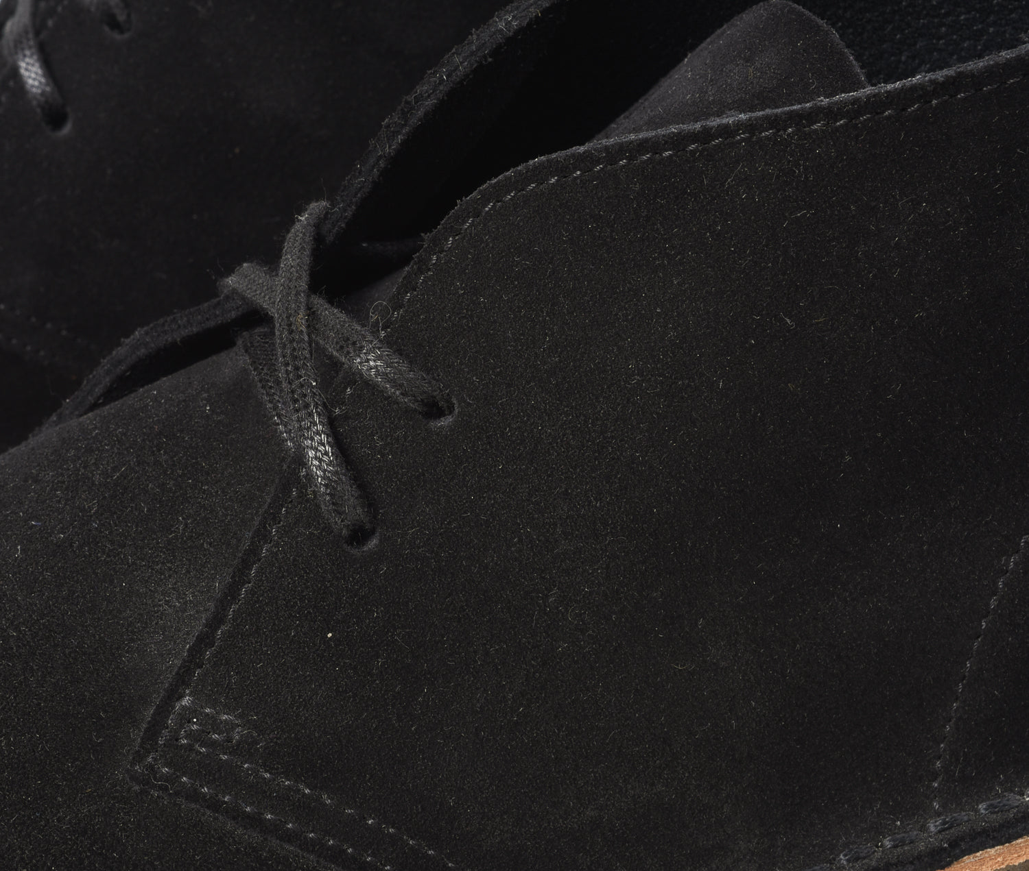 USED CLARKS SUEDE DESERT BOOT - BLACK