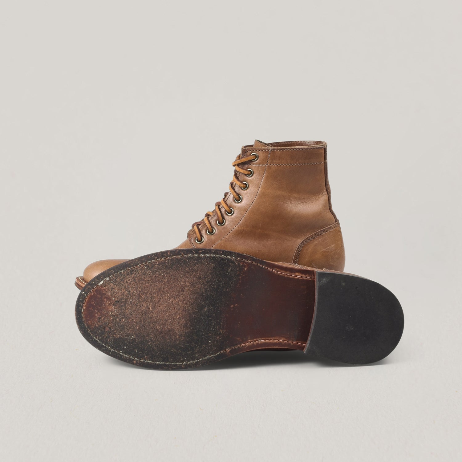 USED OAK STREET BOOTMAKERS CAP-TOE TRENCH BOOT - NATURAL CHROMEXCEL