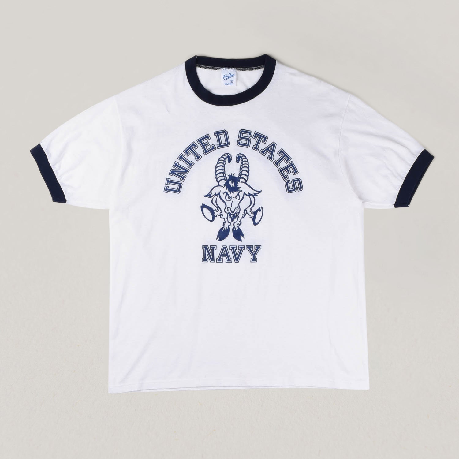 USED VINTAGE US NAVY TEE - WHITE