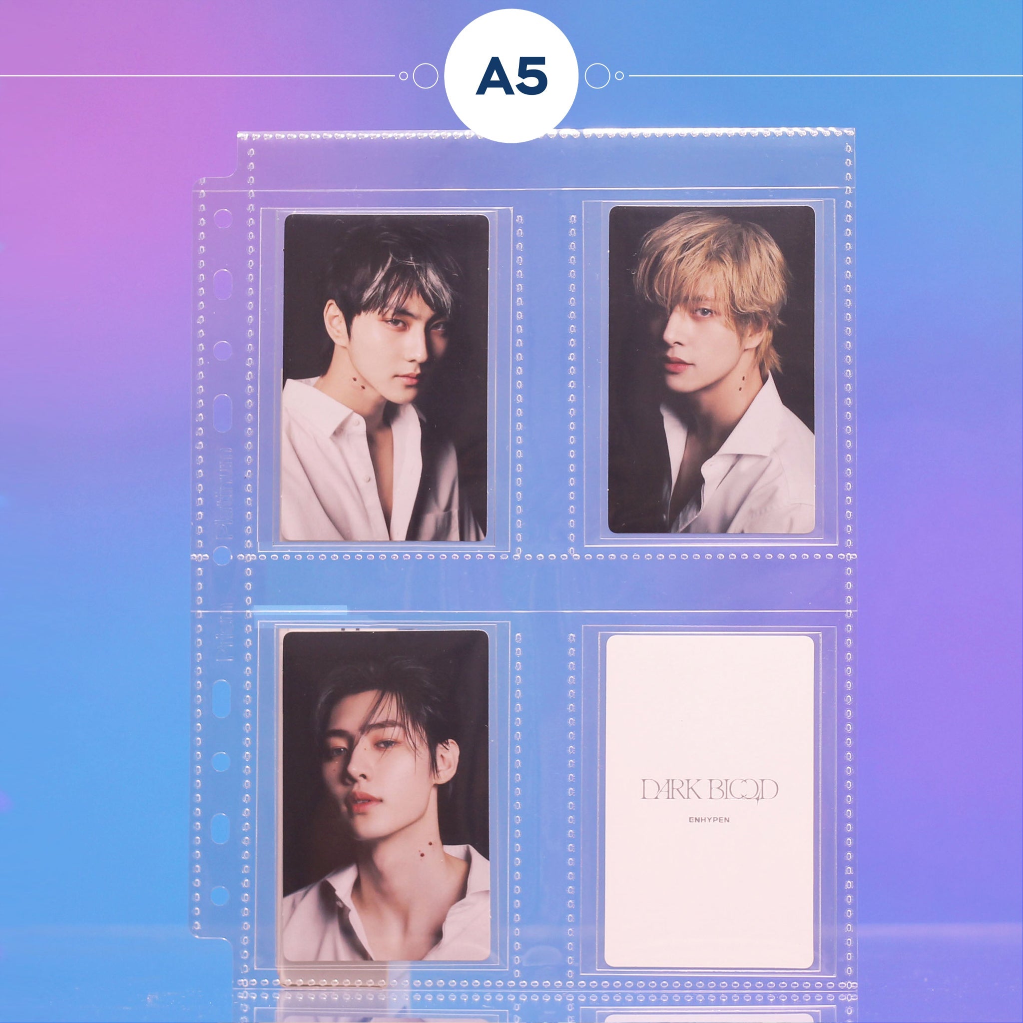 [Version 2] Custom A5 pages - 4-Pocket - Standard Photocard - Prism Platinum product image