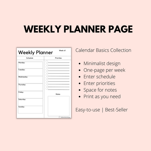 Printable Weekly Planner