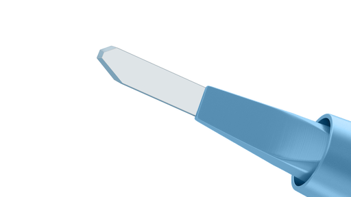 6-20/6-107 Phaco Diamond Knife, Trapezoid Self-Diving Blade, 2.00/2.30 mm,  Angled, Length 117 mm, Titanium Handle —