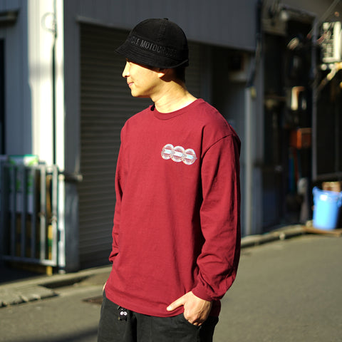 MOTO-BUNKA - RGB Glitch LS T-Shirt/Burgundy