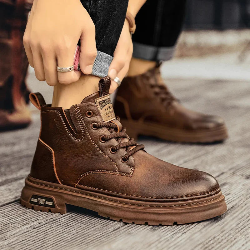 Bota Masculina de Couro Vintage - REF44