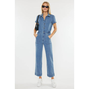 The Roxie Denim Jumpsuit by Kan can