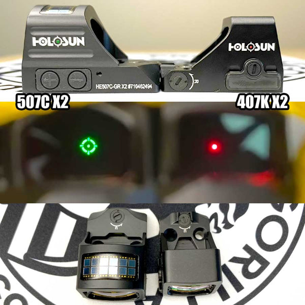 Holosun 507C X2 vs 407K X2 Reticle & Deck Height Comparison