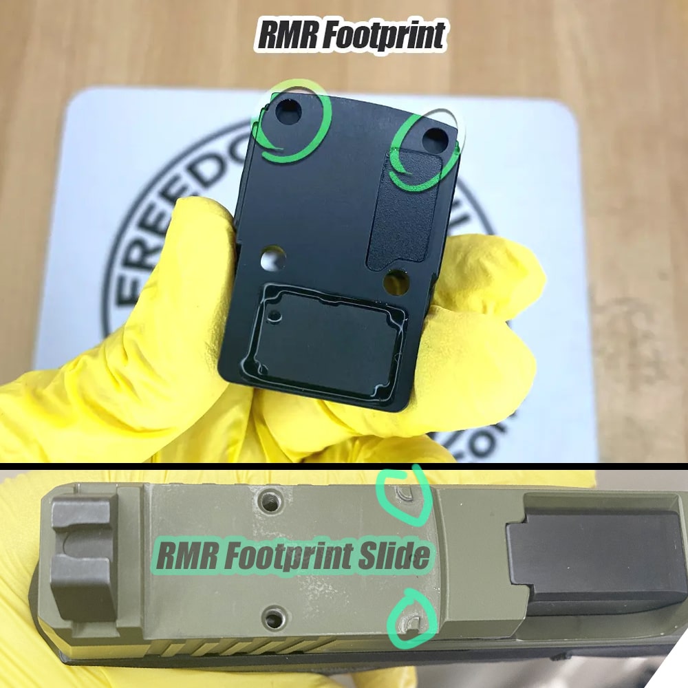 Holosun 507 Comp RMR Footprint + RMR Slide example