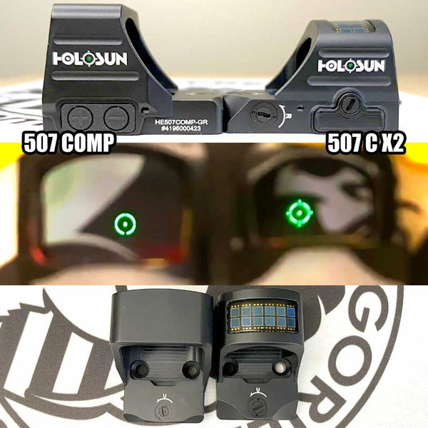 Holosun 507 Comp vs 507C X2 Reticles & Solar Panel