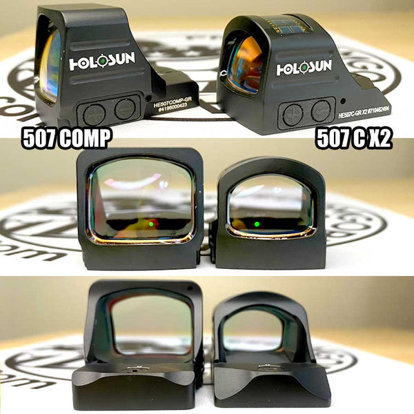Holosun 507 Comp vs 507C X2 Size & Window Comparison