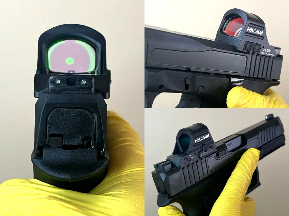 Holosun 507C X2 ACSS Vulcan mounted and co-witness - glock 19 p80 rmr slide.