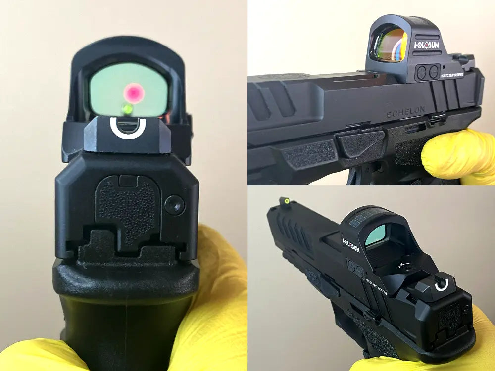 Holosun 507C X2 mounted and co-witness - Glock 19 w/ p80 RMR slide
