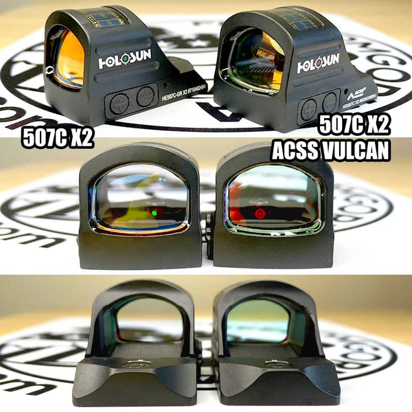Holosun 507C X2 ACSS Vulcan vs 507C X2 Window Size & Intended Use