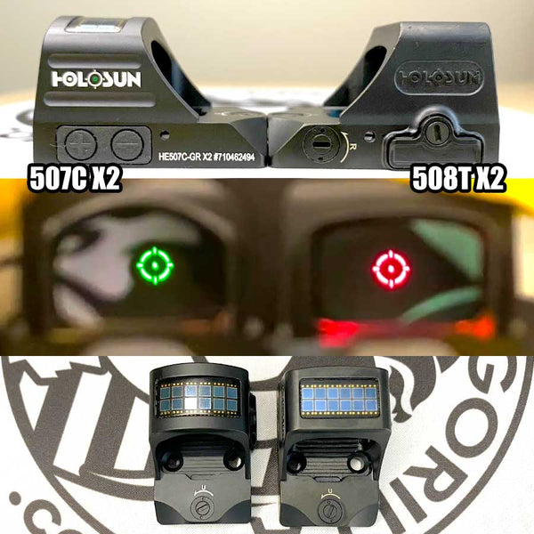 Holosun 508T X2 vs 507C X2 Reticles & Deck Height