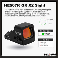  Holosun 507K X2 Green Dot