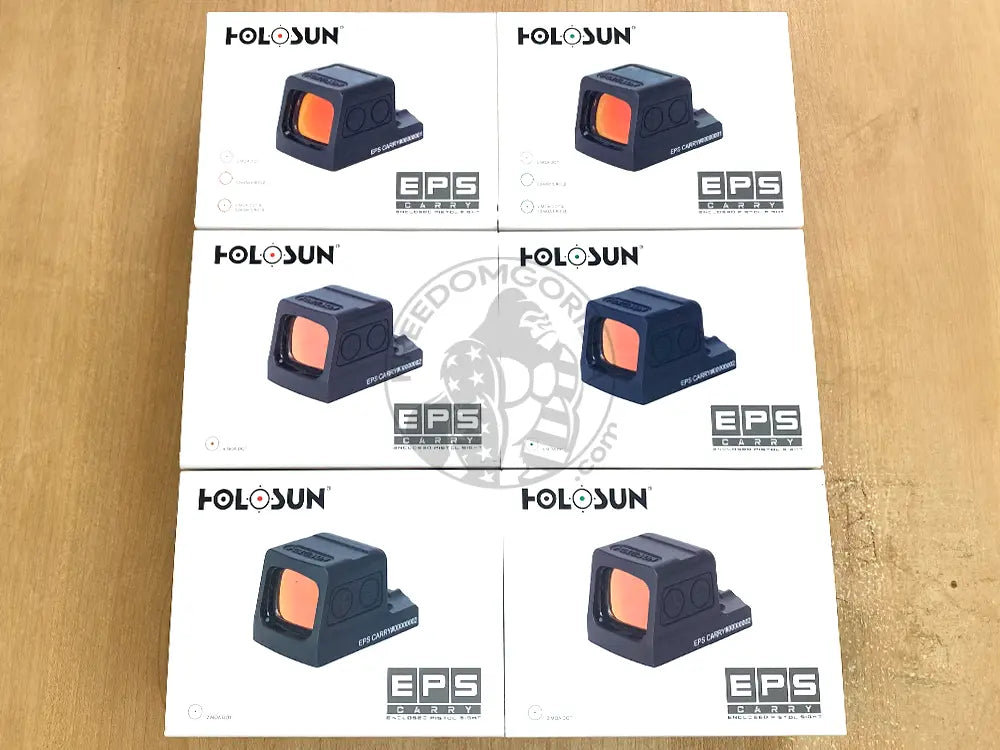 Holosun EPS Carry Red & Green Dot Sight MRS, 6 MOA, 2 MOA, Boxes