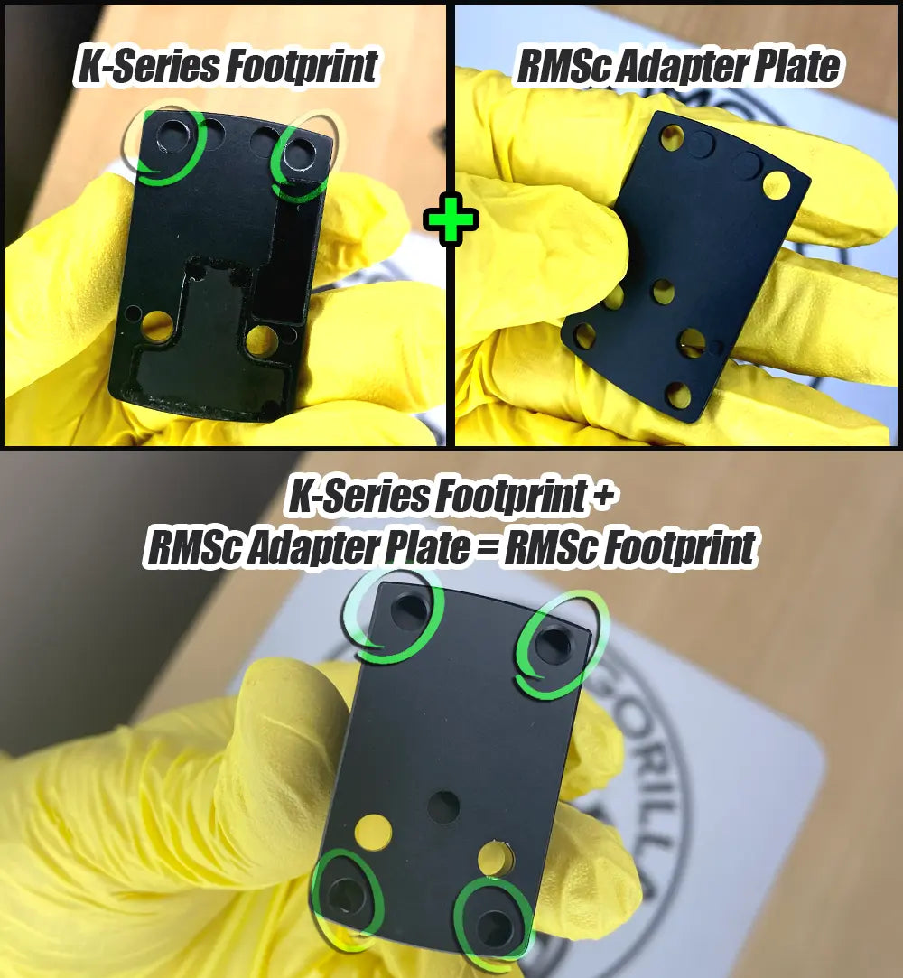 Holosun EPS Carry Footprint & Adapter Plate - K Series footprint & rmsc adpater plate