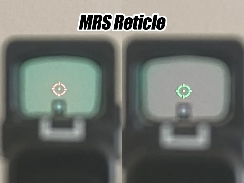 Holosun EPS Carry MRS Reticle Side by Side, Red vs Green