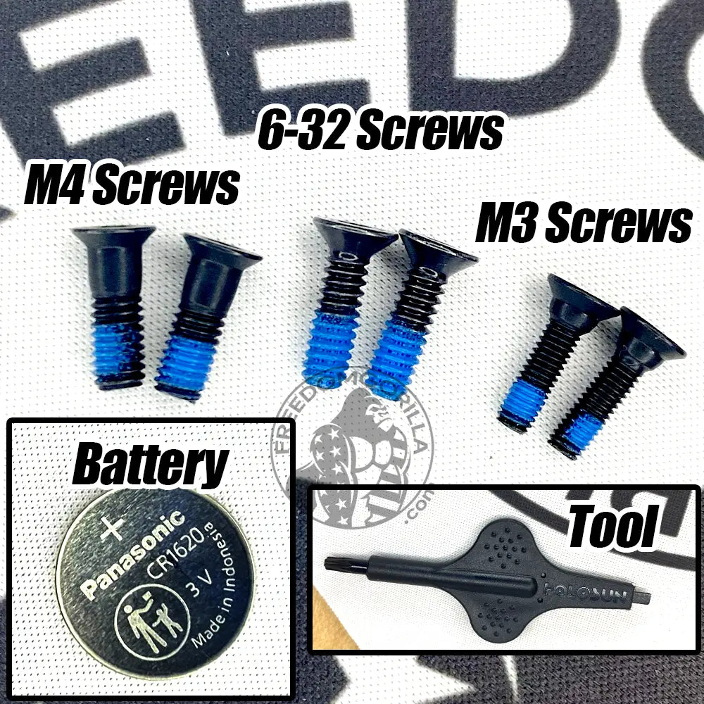 Holosun EPS Carry Screws, Tool & Battery