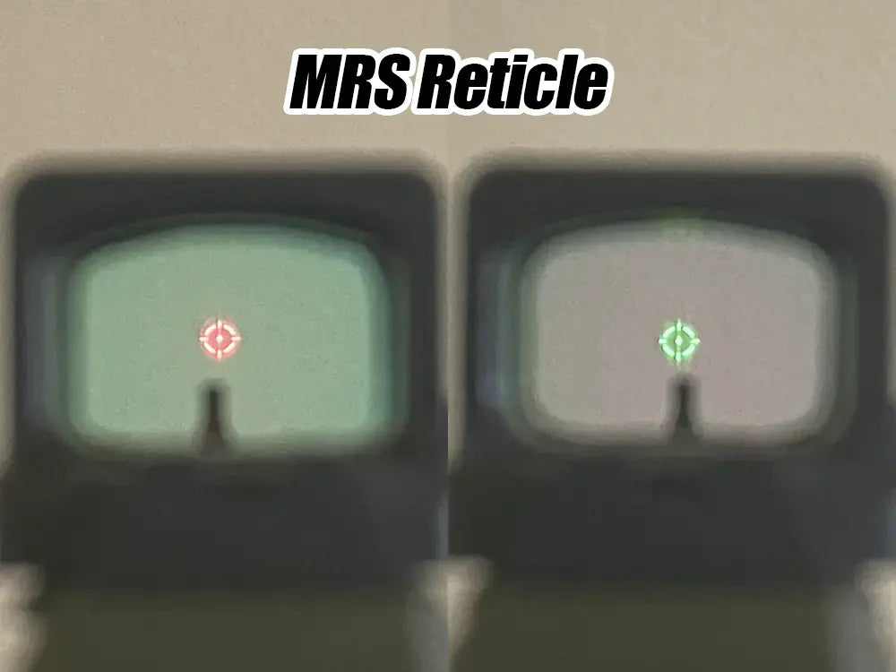 Holosun EPS Full Size MRS Reticle Side by Side, Red vs Green