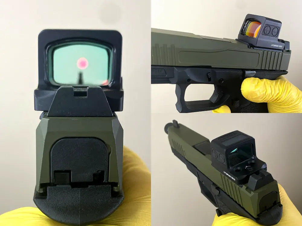 Holosun EPS Full Size Mounted on PSA Dagger, side and Co Witness