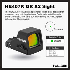  Holosun 407K X2 Green Dot