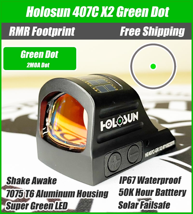 Holosun 407C X2 Green Dot Sight