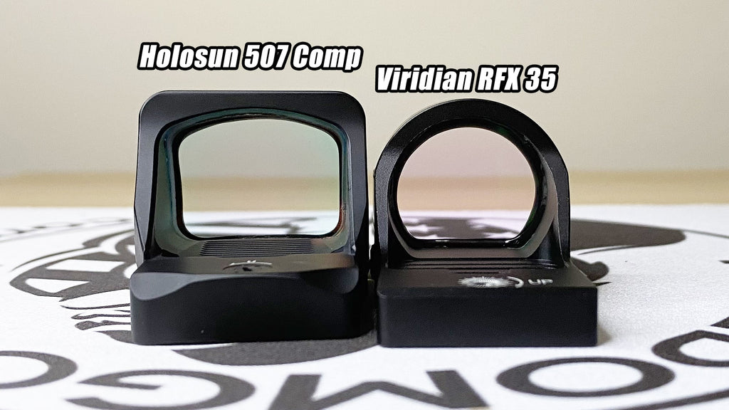 Holosun 507 Comp vs Viridian RFX 35 Rear Window Comparison