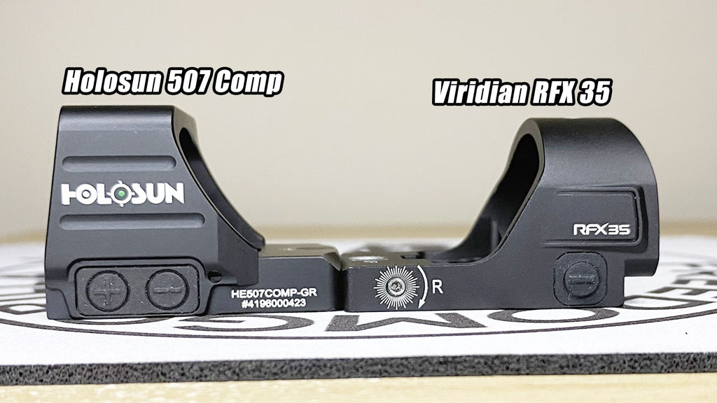 Holosun 507 Comp vs Viridian RFX 35 Rear Deck Height Comparison