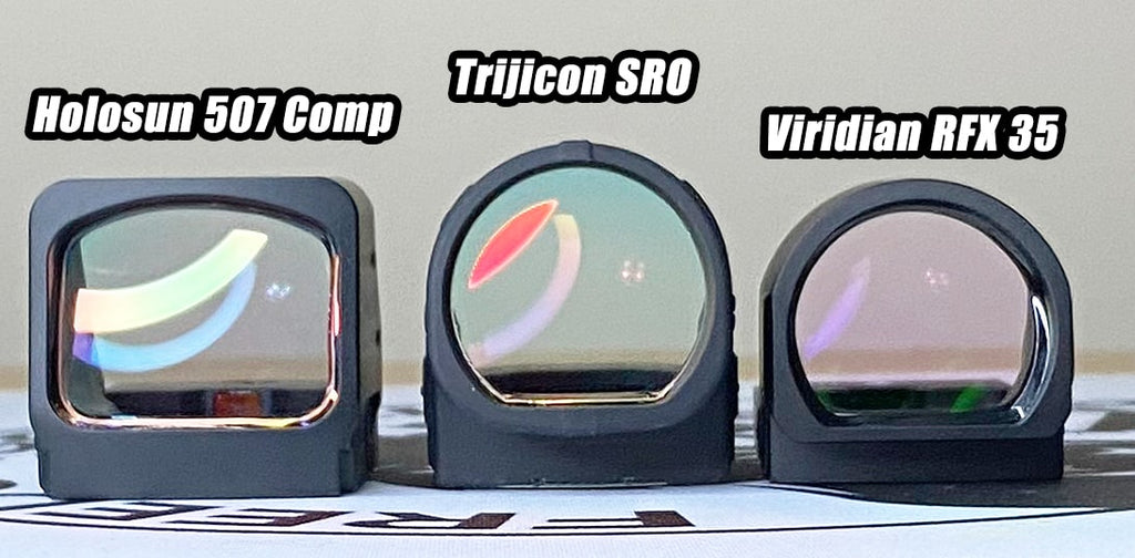 Holosun 507 Comp vs Trijicon SRO vs Viridian RFX 35