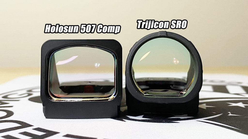 Holosun 507 Comp vs Trijicon SRO Front Window Comparison