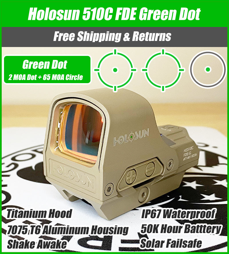 Holosun 510C Green Dot Sight FDE