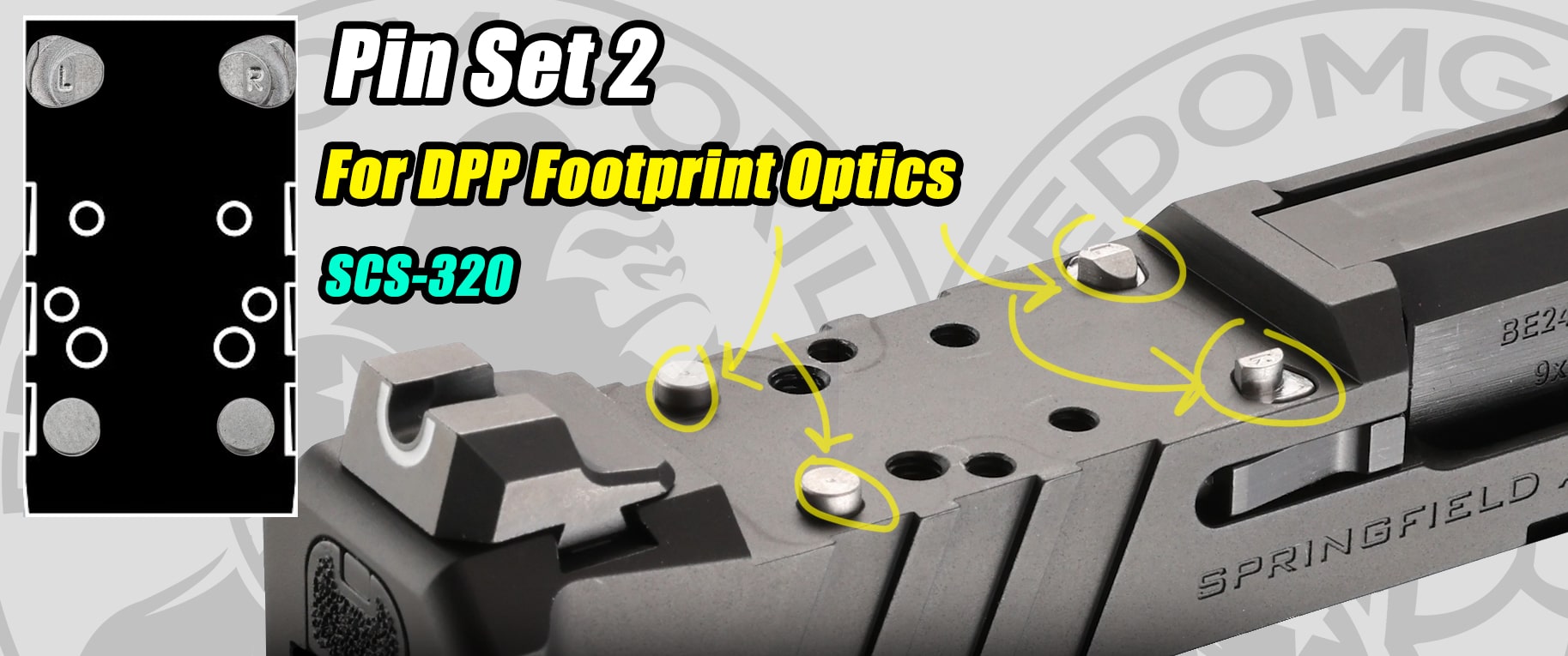 Springfield Echelon Pin Set 2 DPP Delta Point Pro for Holosun SCS 320