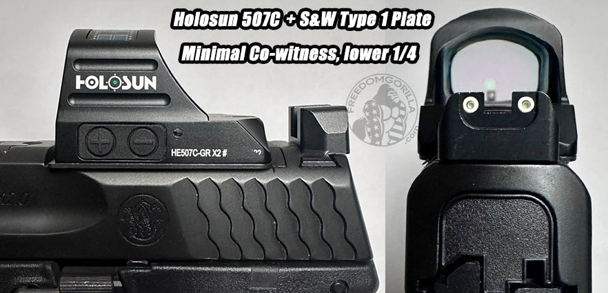 Holosun 507C + S&W M&P 2.0 with Suppressor Height Iron Sights