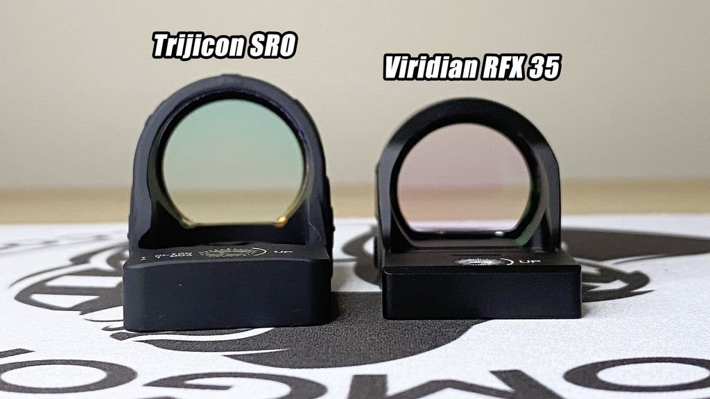 Trijicon SRO vs Viridian RFX 35 Rear Glass Comparison