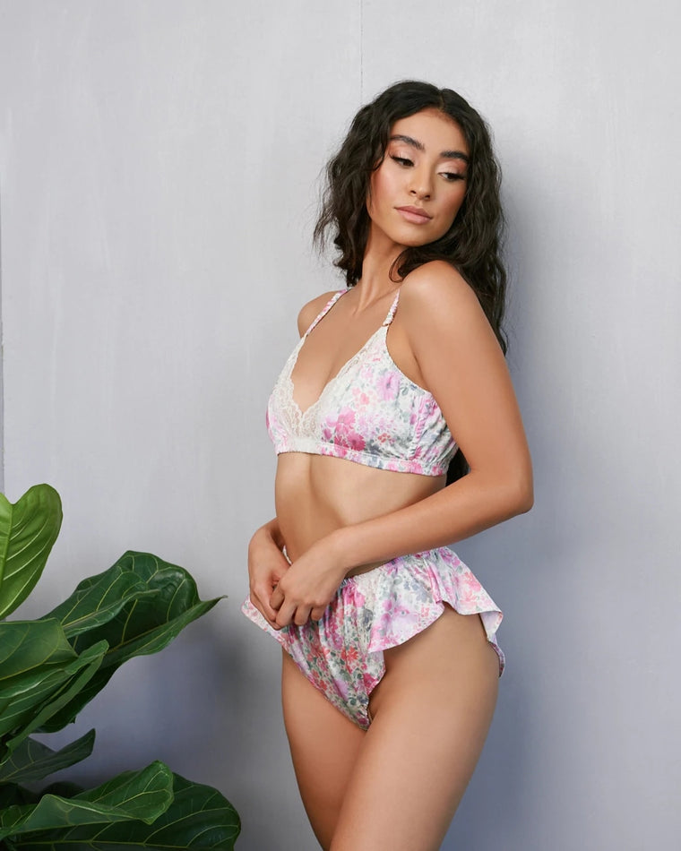 Kilo Brava Floral Cotton Triangle Bralette