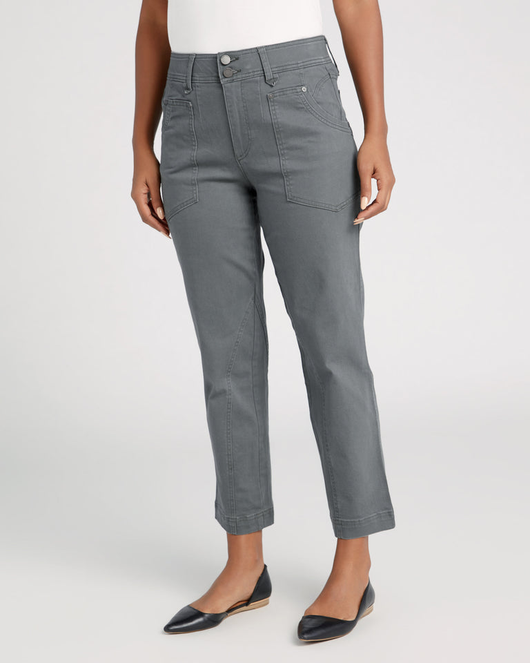 Kendall High Rise Scuba Pant with Zipper Hem