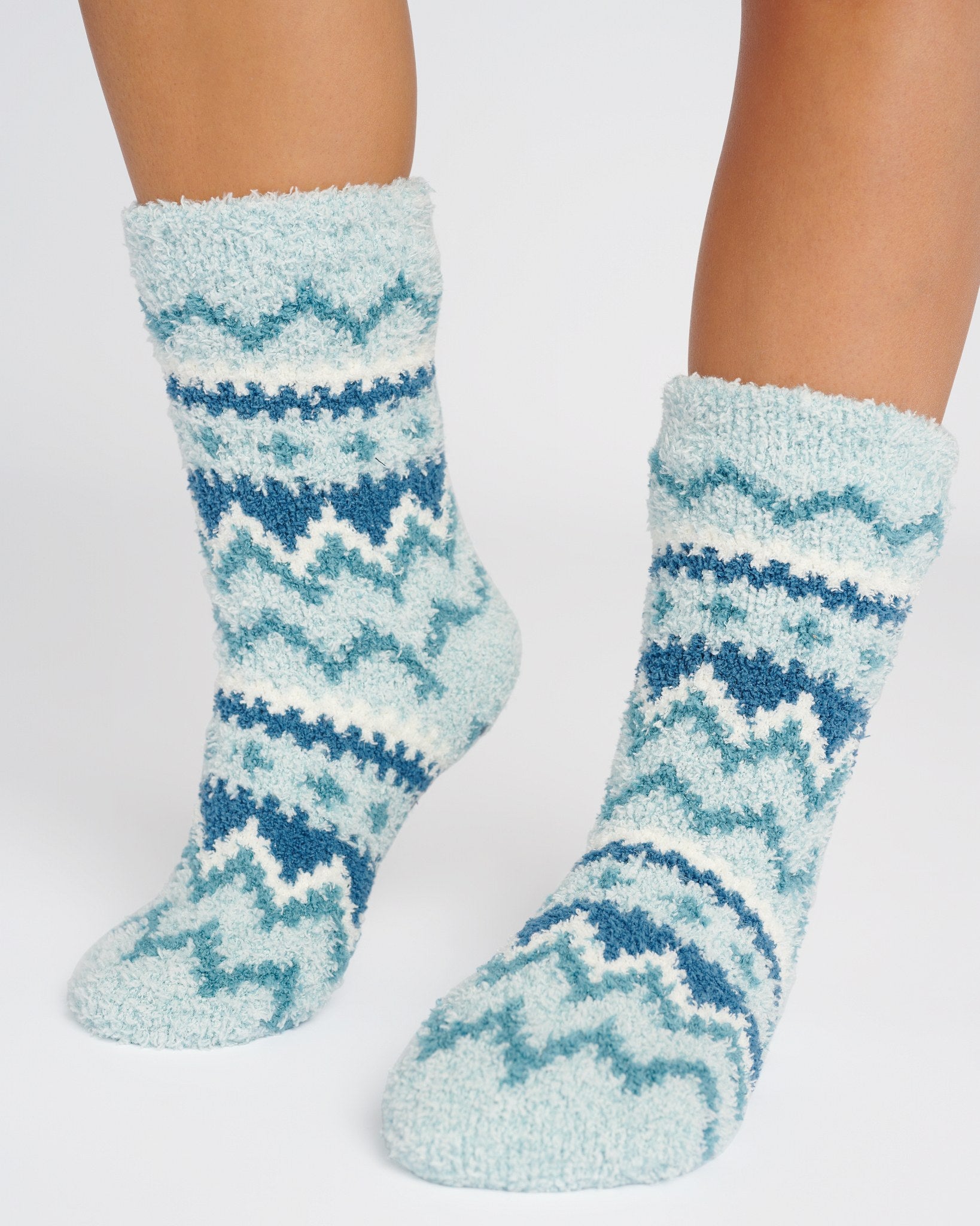 Muk Luks Cabin Cozy Sock, 2 Pairs, Blue, L/XL at  Women's Clothing  store