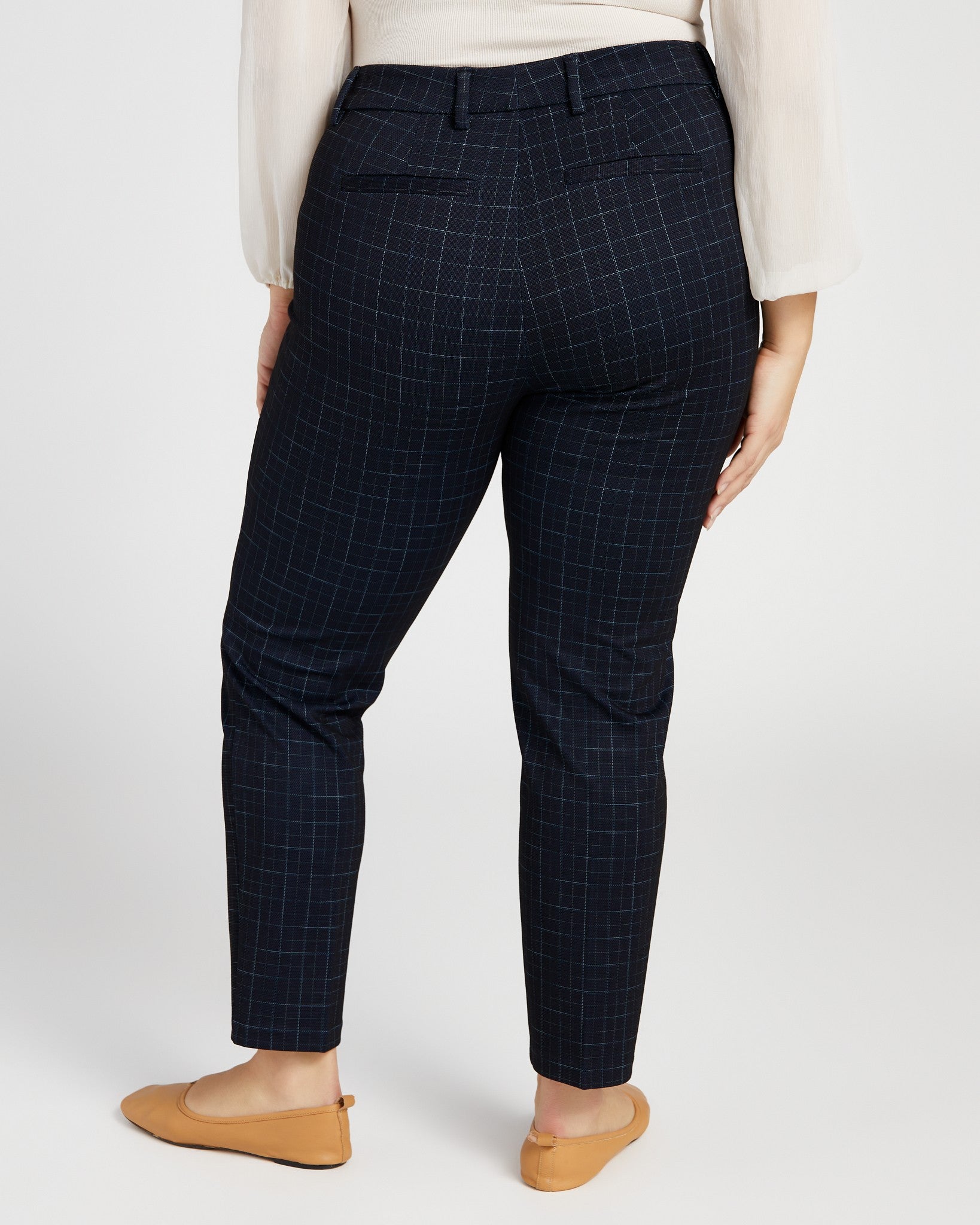 Stella Plaid Kick Flare Trousers