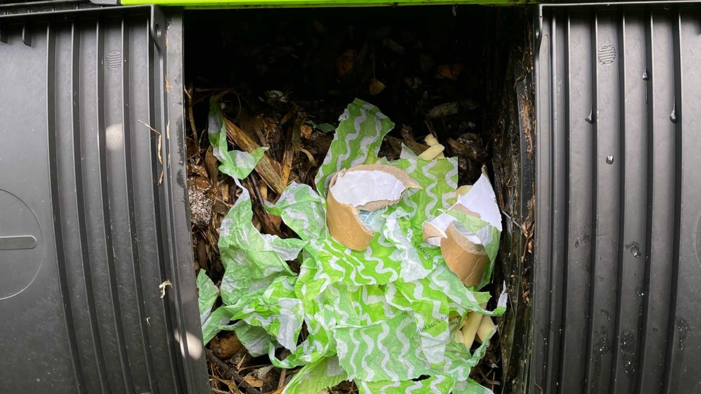 Garden- composting paper and cardboard