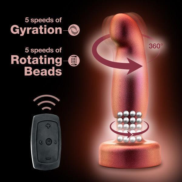 Matrix Rimming Vibrating Gyrating Prostate Butt Plug with Remote - Copper