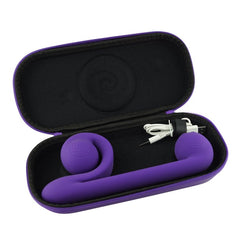 purple snail in unzipped carry case