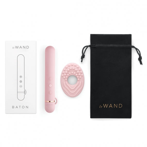 Le Wand Baton Slim Vibrator - Rose Gold with all the box extras