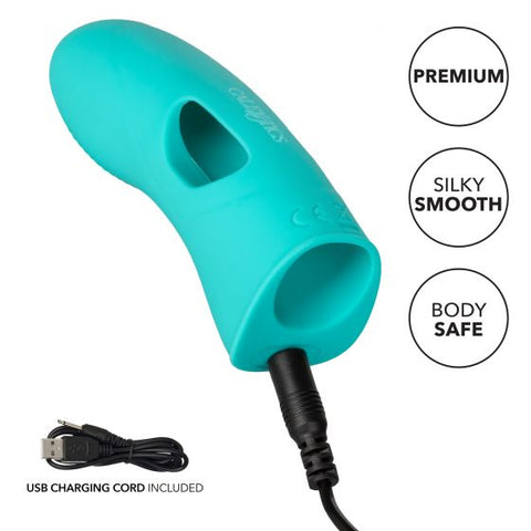 Marvelous Tickler Rechargeable Waterproof Finger Vibrator - Blue