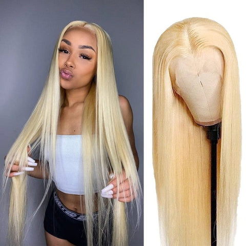 Long Straight Blonde Wig