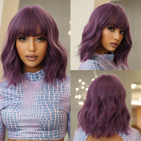 Purple Wigs Short