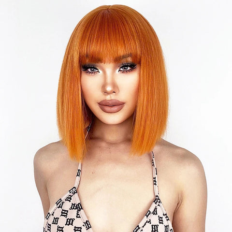 Red Orange Wig